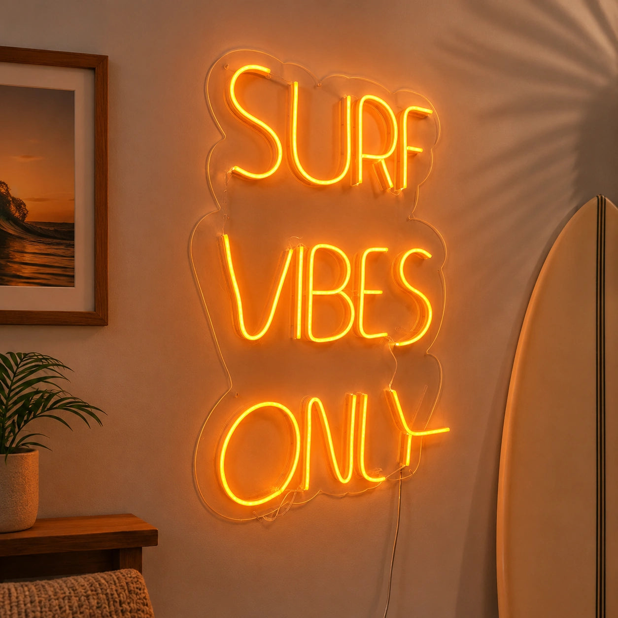 Surf Vibes Only Neon Sign LED Neon Sign high-converting product image
