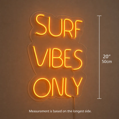 Surf Vibes Only Neon Sign LED Neon Sign size image