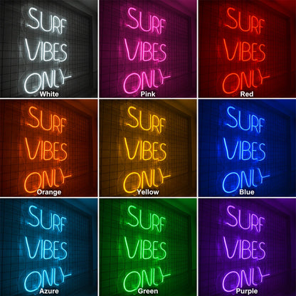 Surf Vibes Only Neon Sign LED Neon Sign color grid