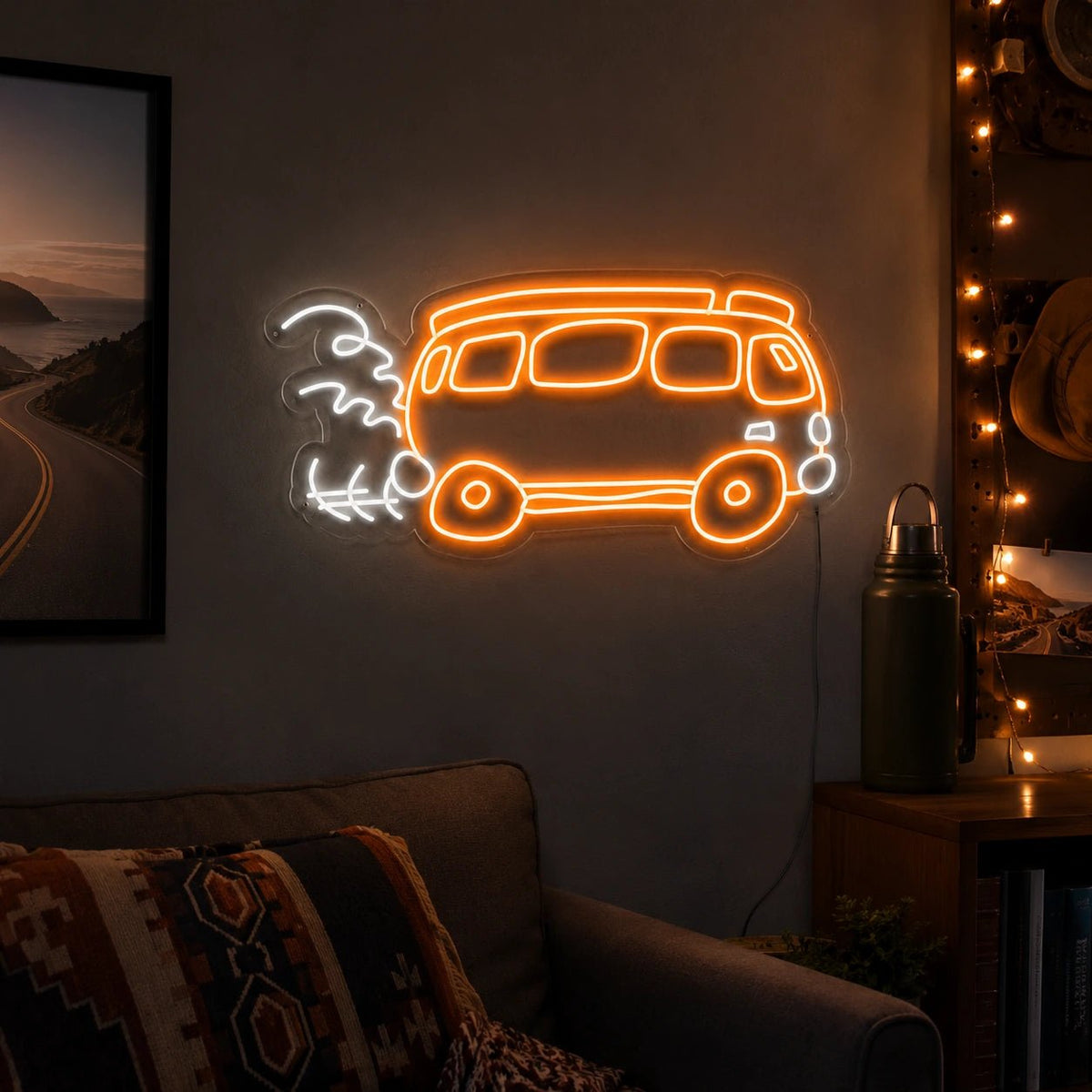 Surfboard Travel Bus LED Neon Sign - Shineneon