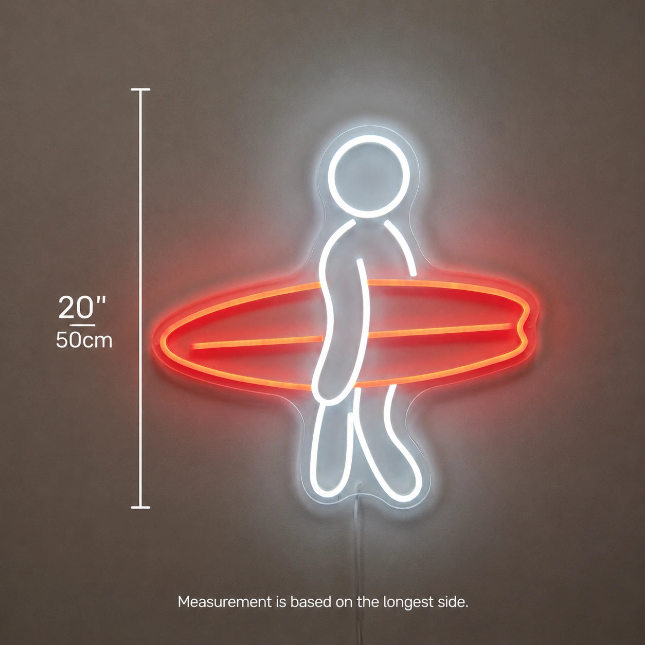 Surfer Board Neon Sign LED Neon Sign size image