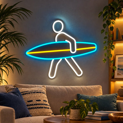Surfer With Board LED Neon Sign - Shineneon