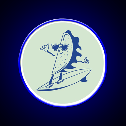 Surfin Taco Led Neon Sign Mexican Food Sign Rgb Color - Shineneon