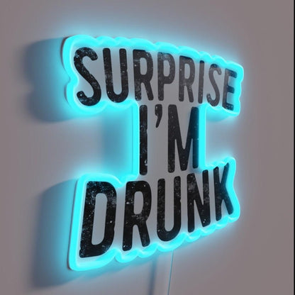 Surprise I M Drunk Rgb Led Neon Sign Bar Wall Decor - Shineneon