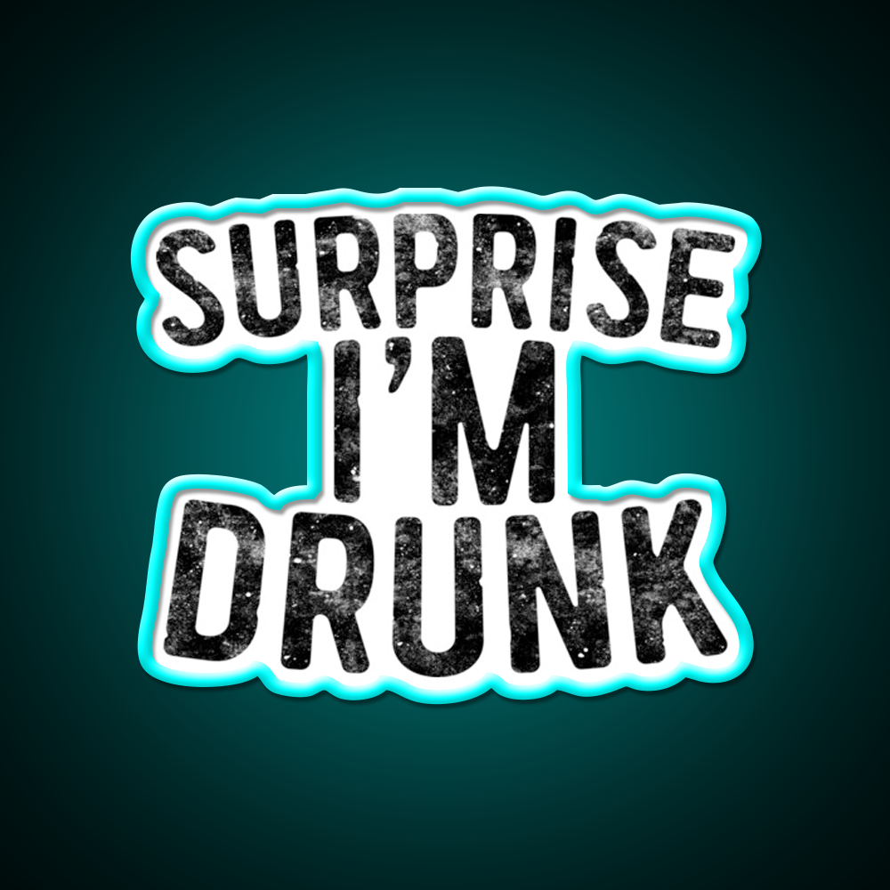 Surprise Im Drunk Beer Bar Decor Led Neon Sign Rgb Color - Size and dimension reference