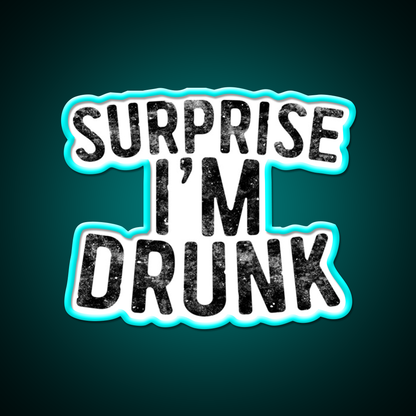 Surprise Im Drunk Beer Bar Decor Led Neon Sign Rgb Color - Size and dimension reference