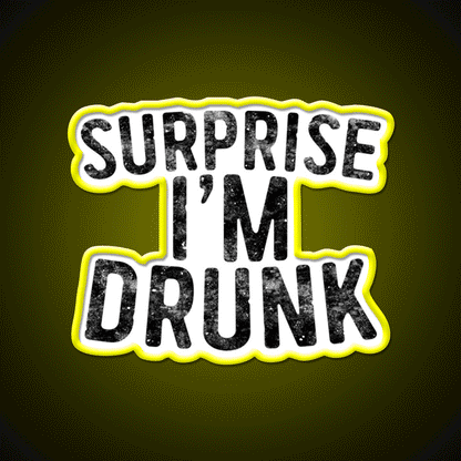 Surprise Im Drunk Beer Bar Decor Led Neon Sign Rgb Color - Custom LED neon sign front view