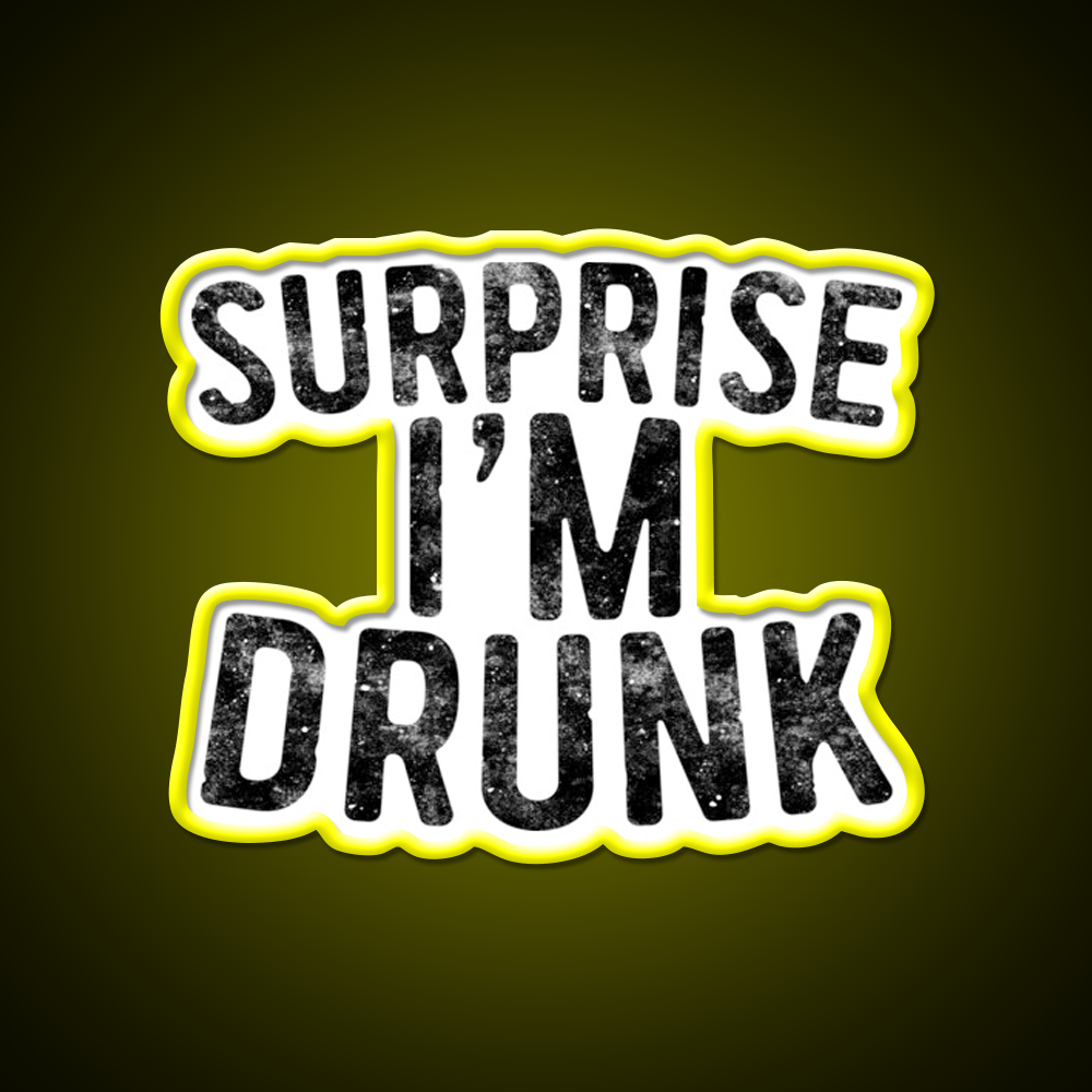 Surprise Im Drunk Beer Bar Decor Led Neon Sign Rgb Color - LED neon sign view 7