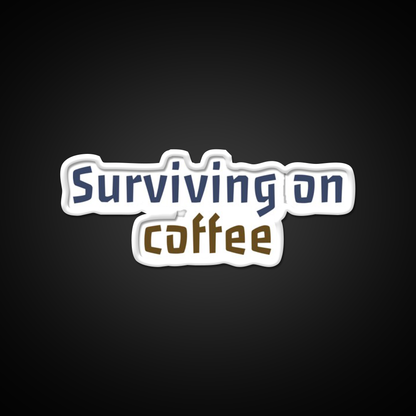 Surviving On Coffee And Chaos Cafe Led Neon Sign Espresso Bar Art Rgb Color