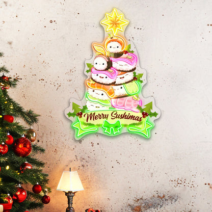 Sushi Christmas Tree Acrylic Led Neon Sign Japanese Food | Shineneon