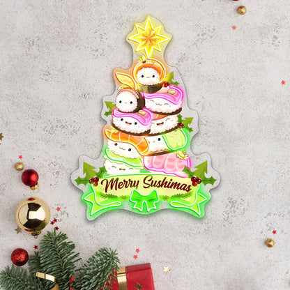 Sushi Christmas Tree Acrylic Led Neon Sign Japanese Food | Shineneon