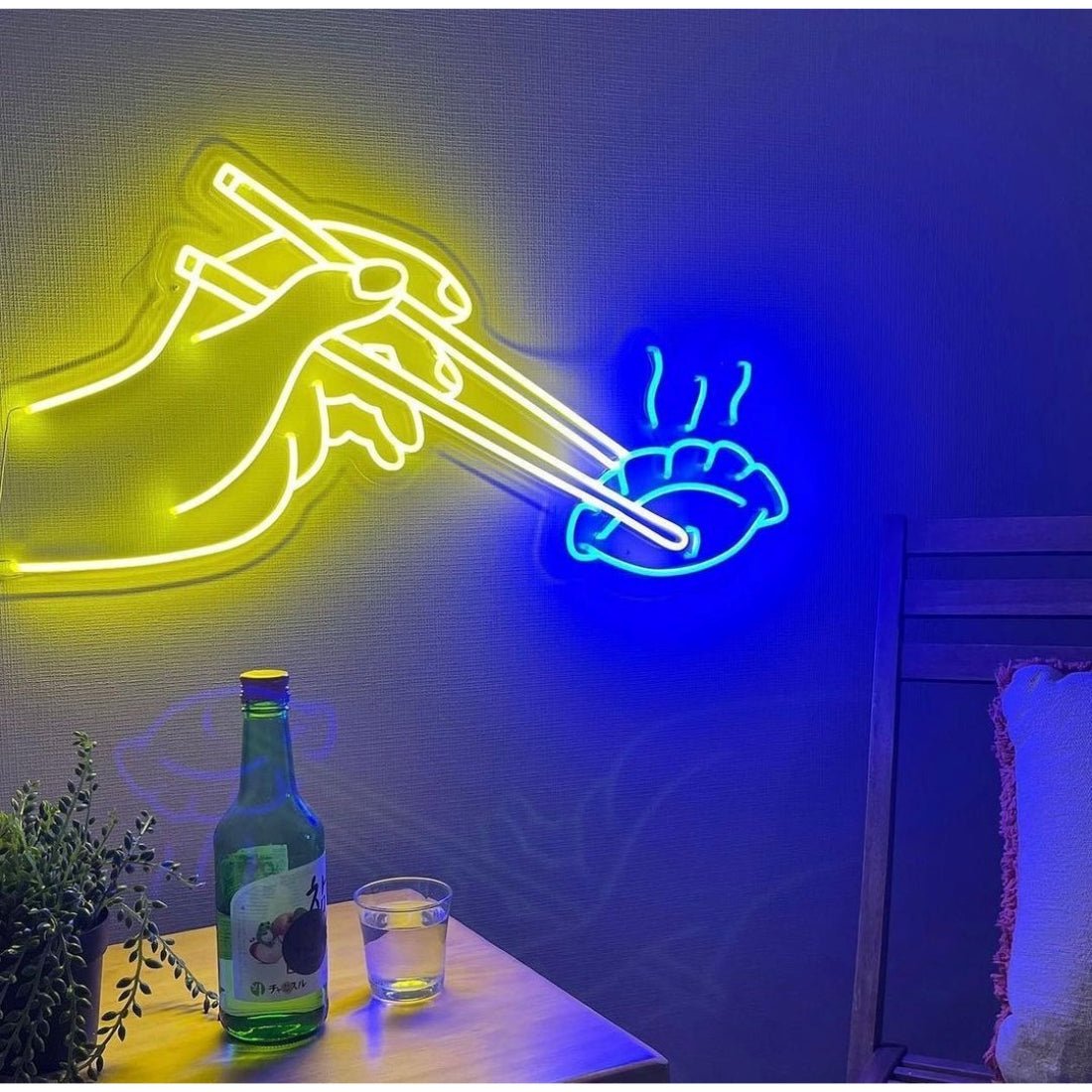 Sushi Dumpling Chopsticks Led Sign Business Neon Sign - Shineneon
