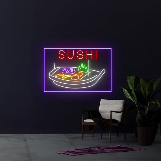 Sushi Food Led Sign Wall Decor