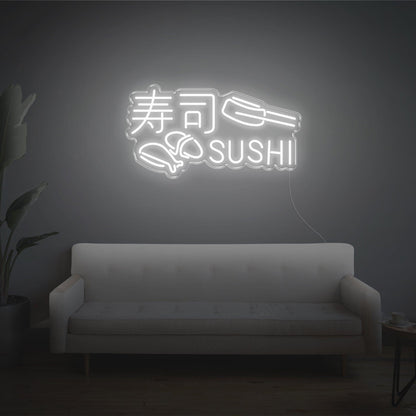 Sushi Green Led Neon Sign With Text And Sushi Roll For Restaurant Home Decor | Shineneon