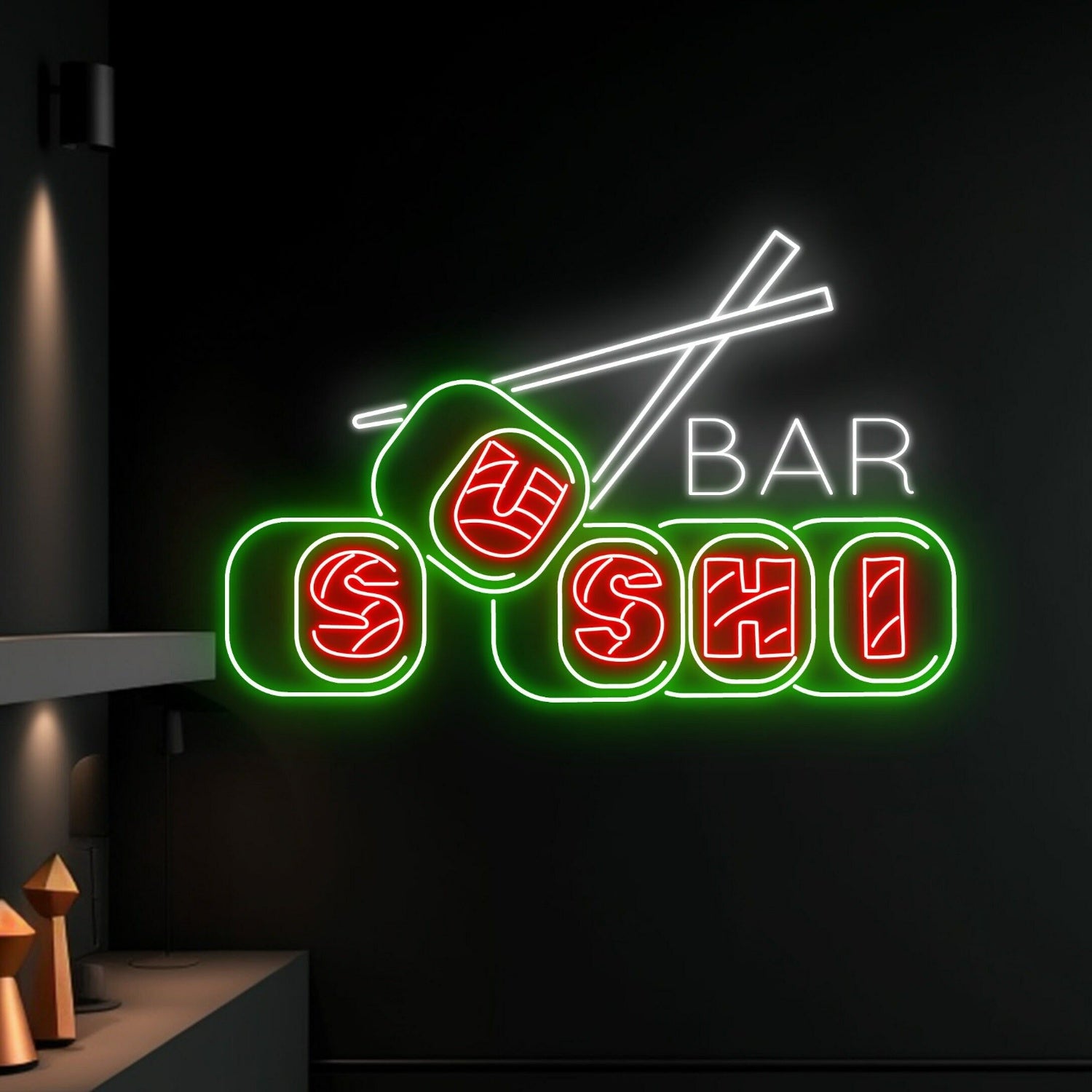 Sushi Hanging Led Neon Sign Light Sushi Store Wall Deco | Shineneon