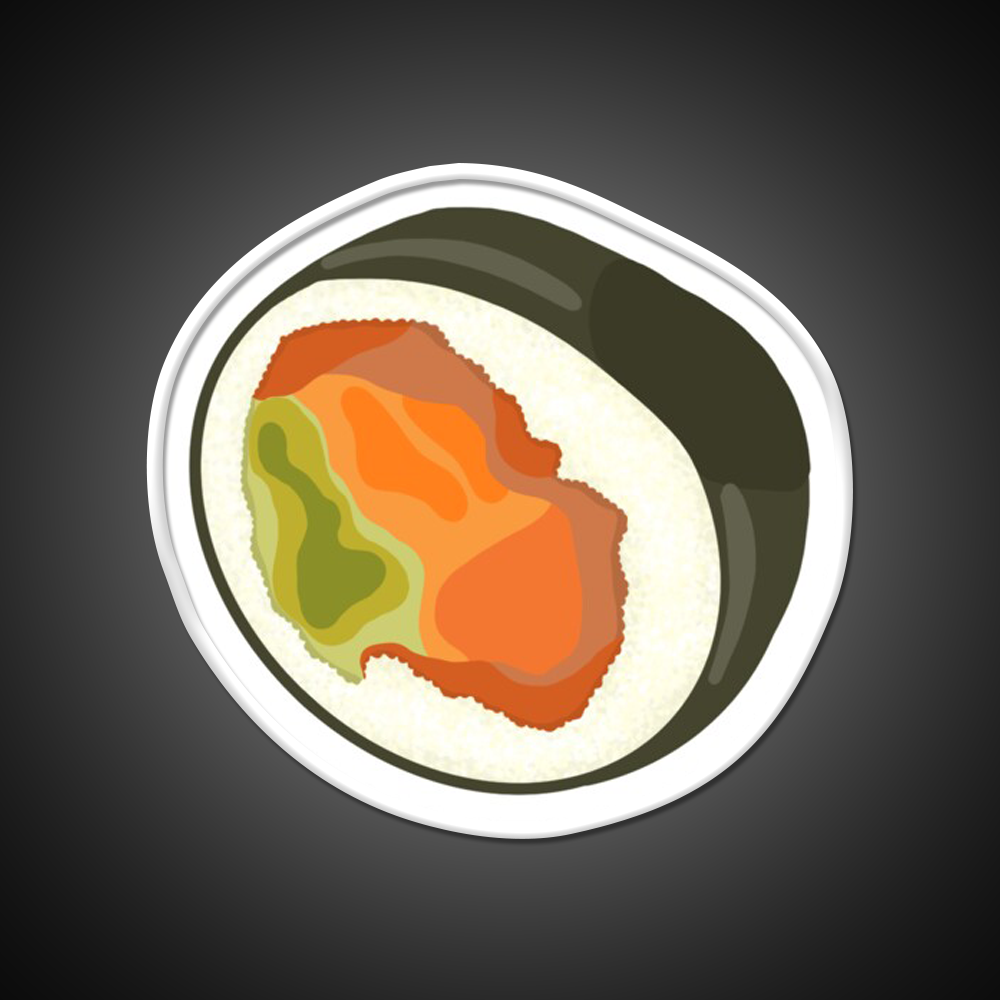 Sushi Led Neon Sign Chinese Food Wall Decor Rgb Color