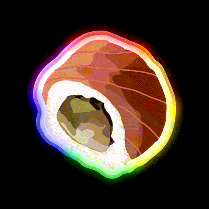 Sushi Led Neon Sign Chinese Food Wall Neon Sign Rgb Color - LED neon sign close-up detail
