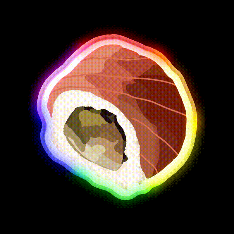 Sushi Led Neon Sign Chinese Food Wall Neon Sign Rgb Color