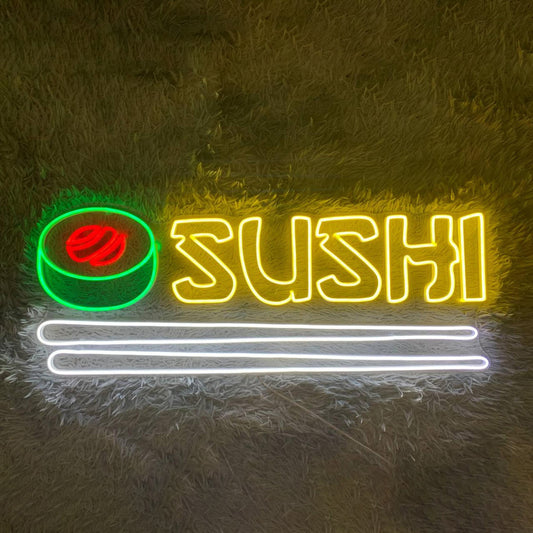 Sushi Neon Light Japan Rice Roll Restaurant Neon Light