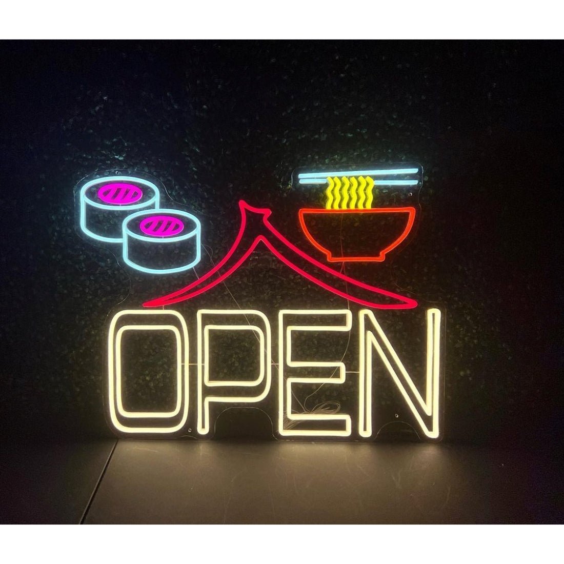 Sushi Noodles Open Led Sign Business Neon Sign - Shineneon