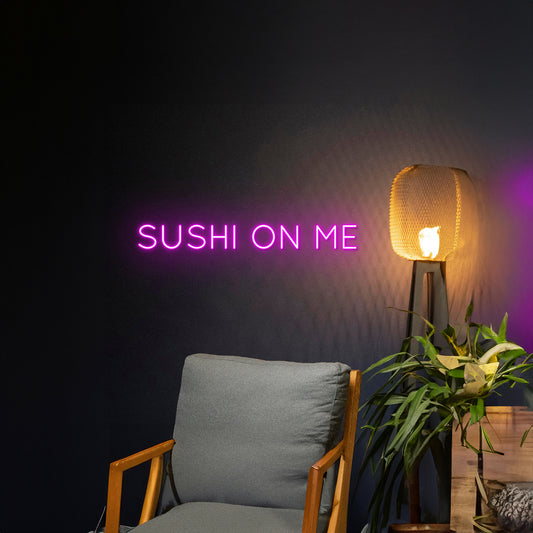 Sushi On Me Led Sign Sea Food Neon Light