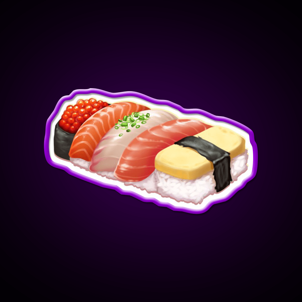 Sushi Snack Food Led Neon Sign For Snack Room Rgb Color - Shineneon