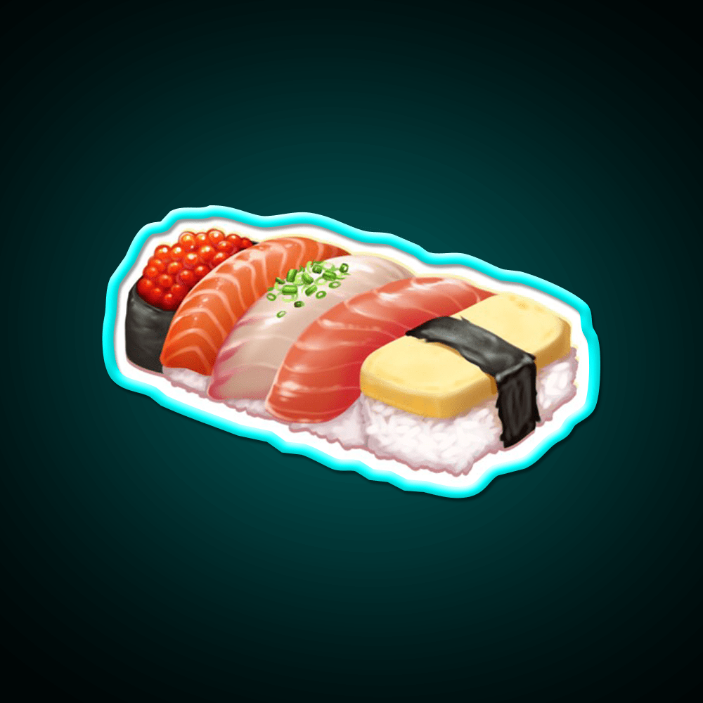 Sushi Snack Food Led Neon Sign For Snack Room Rgb Color - Shineneon