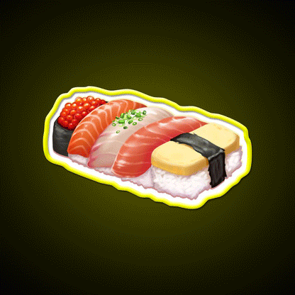 Sushi Snack Food Led Neon Sign For Snack Room Rgb Color - Custom LED neon sign front view