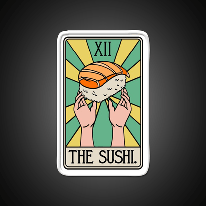 Sushi Tarot Card Funny Fast Food Led Neon Sign For Burger Place Rgb Color - Shineneon