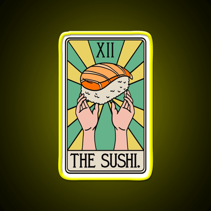 Sushi Tarot Card Funny Fast Food Led Neon Sign For Burger Place Rgb Color - Shineneon