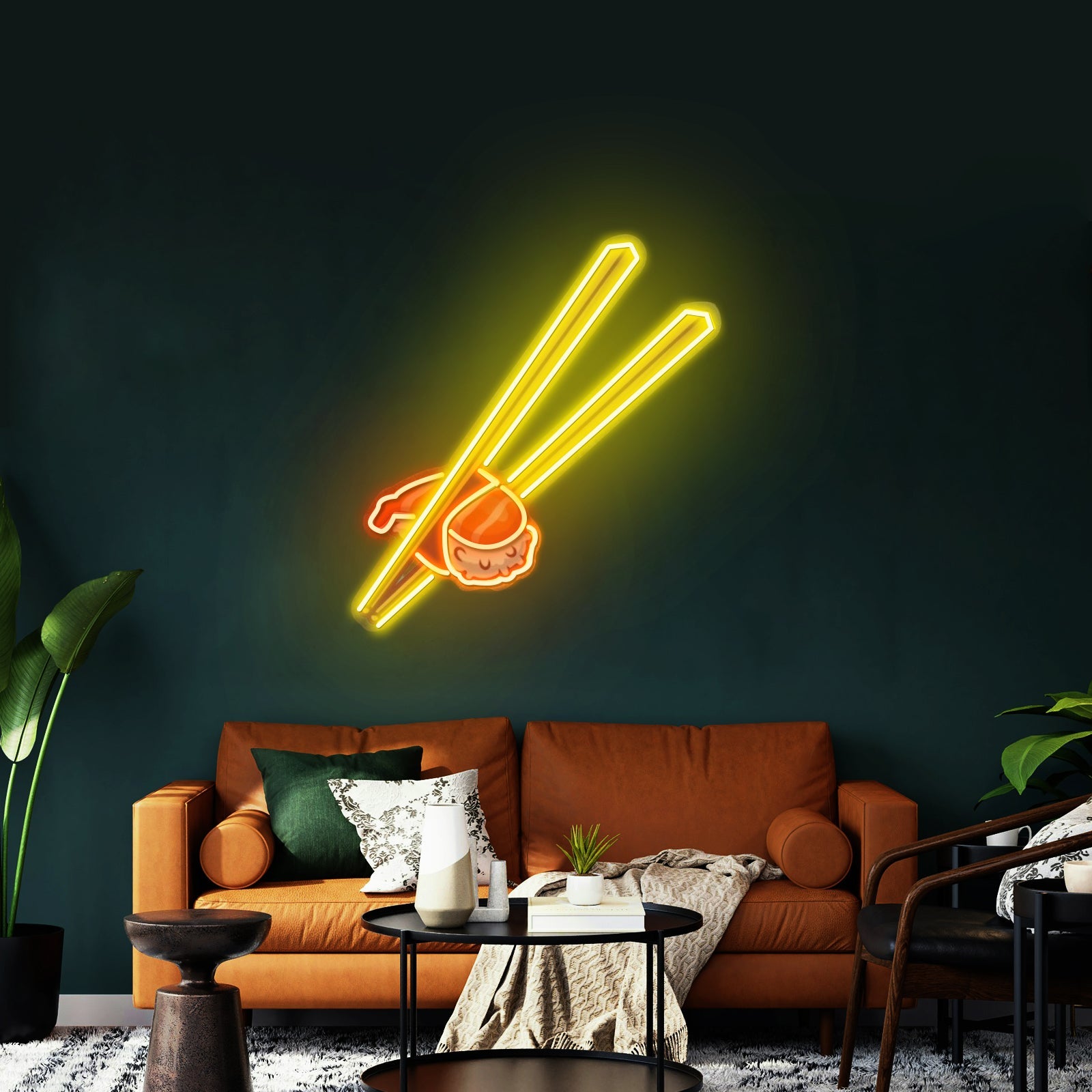 Sushi With Chopsticks Custom Led Signs Artwork For Sale - Shineneon