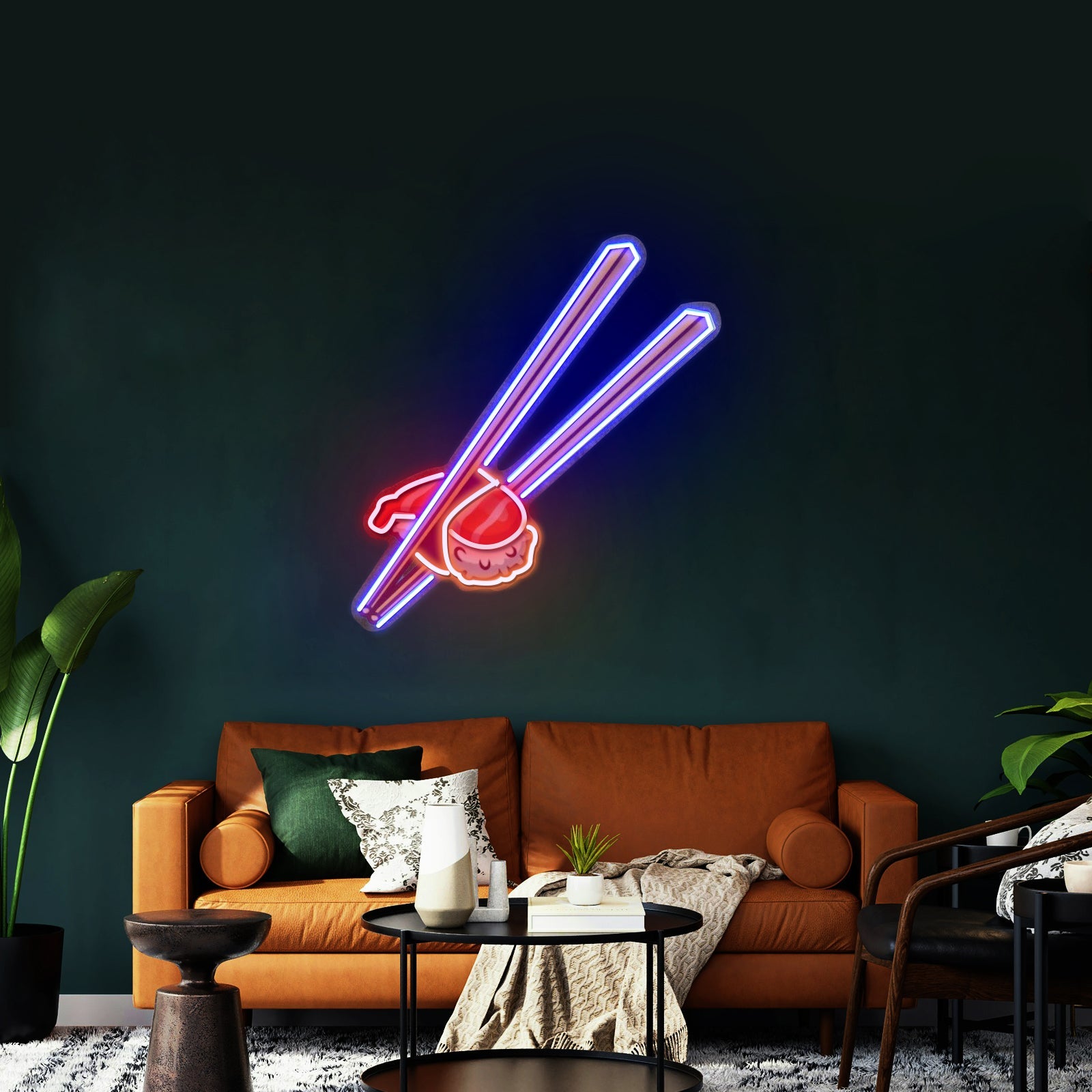 Sushi With Chopsticks Custom Led Signs Artwork For Sale - Shineneon
