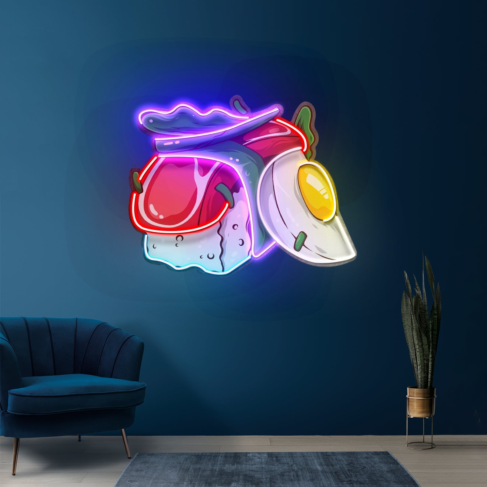 Sushi With Egg Led Neon Sign Light Custom Led Signs - Shineneon