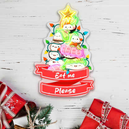 Sushi Xmas Tree Acrylic Led Neon Sign | Shineneon