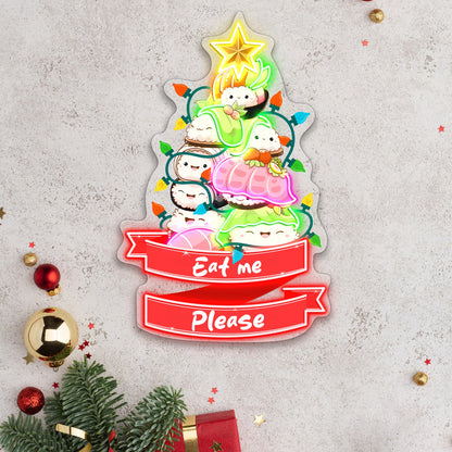 Sushi Xmas Tree Acrylic Led Neon Sign | Shineneon