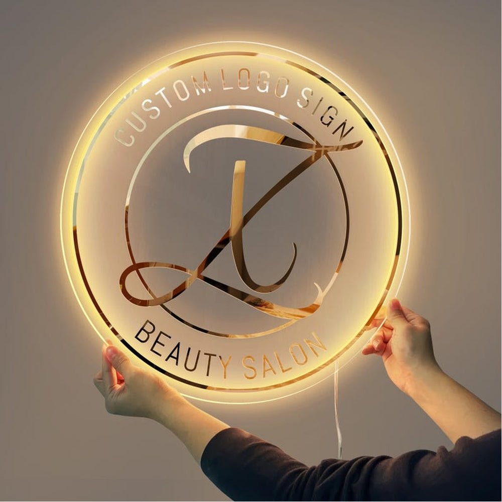 Sustom Beauty Salon Acrylic Business Logo Sign - Shineneon