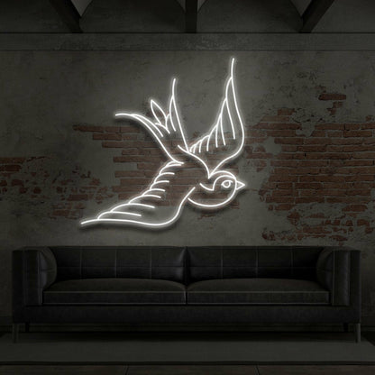 Swallow For Tattoo Studio Led Neon Sign For Edgy And Artistic Spaces | Shineneon