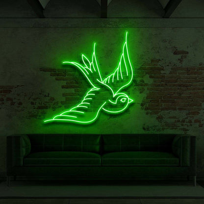 Swallow For Tattoo Studio Led Neon Sign For Edgy And Artistic Spaces | Shineneon