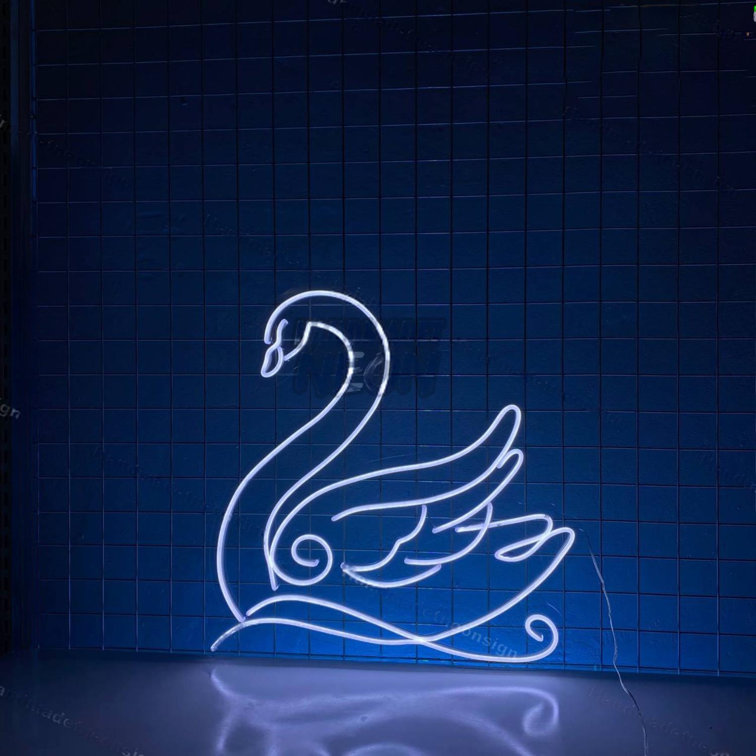 Swan Floating Led Neon Sign Swan Bird Bedroom Led Decor | Shineneon