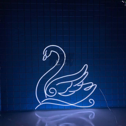 Swan Floating Led Neon Sign Swan Bird Bedroom Led Decor | Shineneon