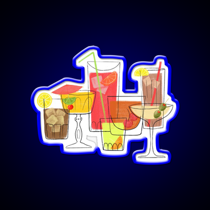 Swanky Summer Coolers Cocktail Bar Decor Led Neon Sign Rgb Color - LED neon sign view 5
