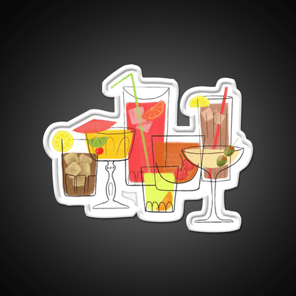 Swanky Summer Coolers Cocktail Bar Decor Led Neon Sign Rgb Color - Shineneon