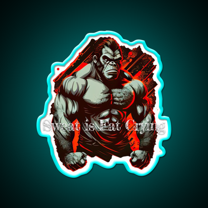 Sweat Is Fat Crying Bodybuilding Gym Fitness Led Neon Sign Rgb Color