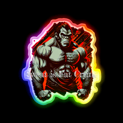 Sweat Is Fat Crying Bodybuilding Gym Fitness Led Neon Sign Rgb Color