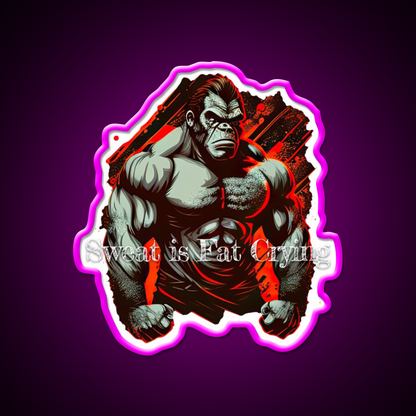 Sweat Is Fat Crying Bodybuilding Gym Fitness Led Neon Sign Rgb Color