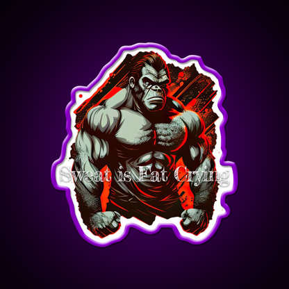 Sweat Is Fat Crying Bodybuilding Gym Fitness Led Neon Sign Rgb Color