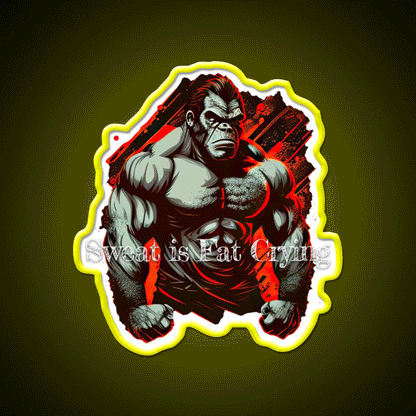 Sweat Is Fat Crying Bodybuilding Gym Fitness Led Neon Sign Rgb Color