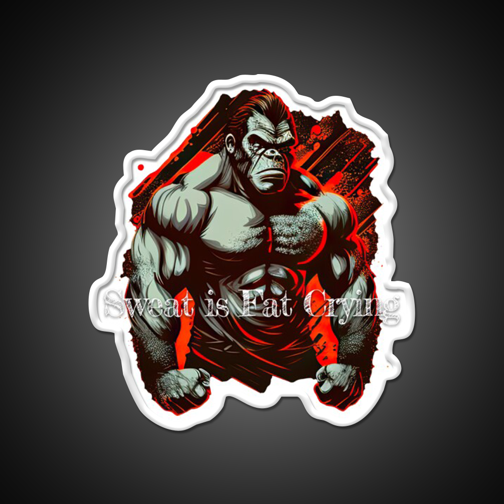 Sweat Is Fat Crying Bodybuilding Gym Fitness Led Neon Sign Rgb Color