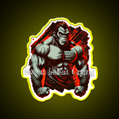 Sweat Is Fat Crying Bodybuilding Gym Fitness Led Neon Sign Rgb Color