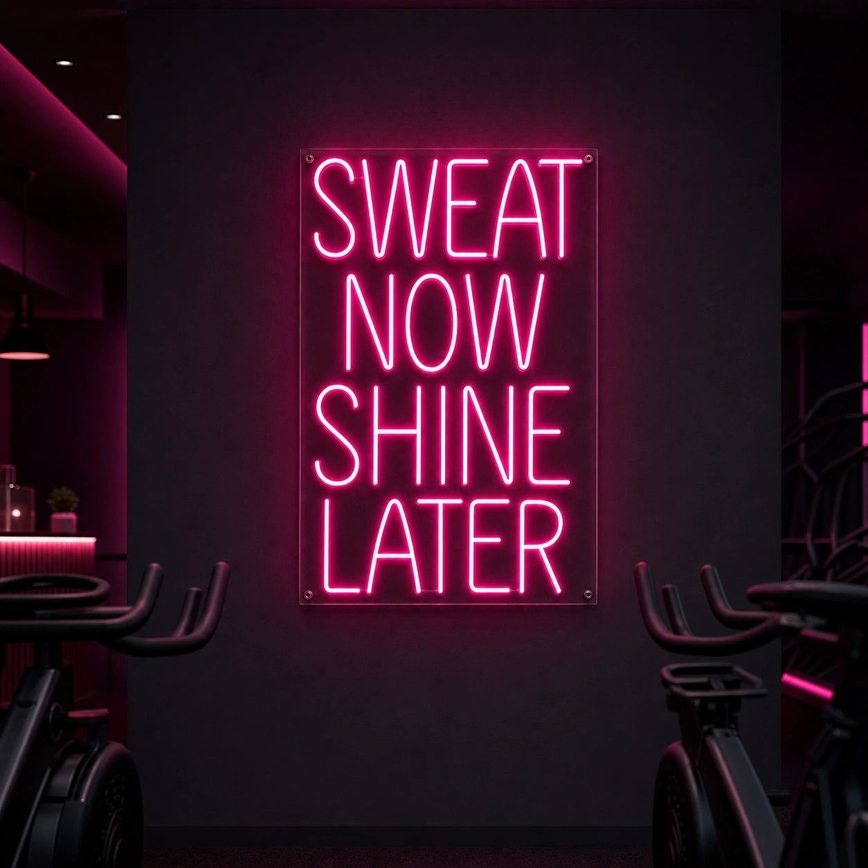 Sweat Now Shine Later LED Neon Sign Garage Man Cave Neon Sign high-converting product image